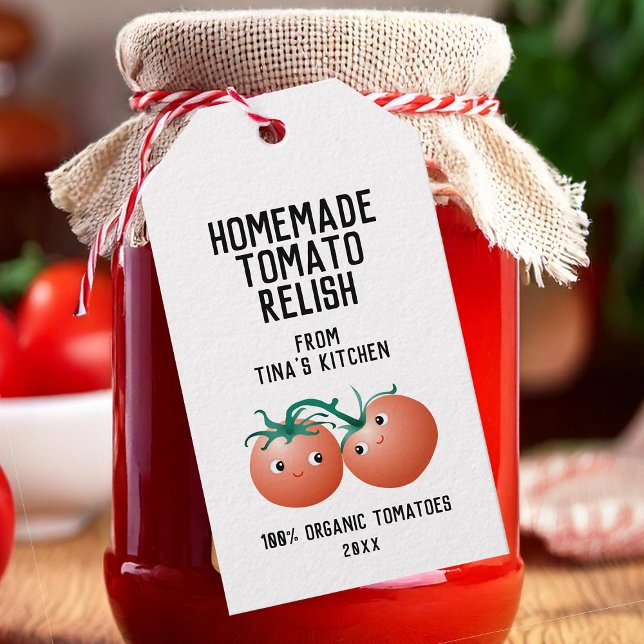 Homemade Tomato Relish Favour Tag with custom name (Creator Uploaded)