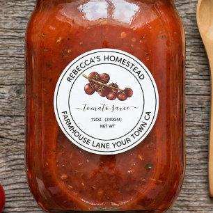 Homemade Tomato Sauce canning jar labels