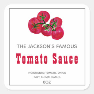 Homemade Tomato Sauce  Canning Label