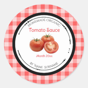 Homemade Tomato Sauce Jar Label Sticker