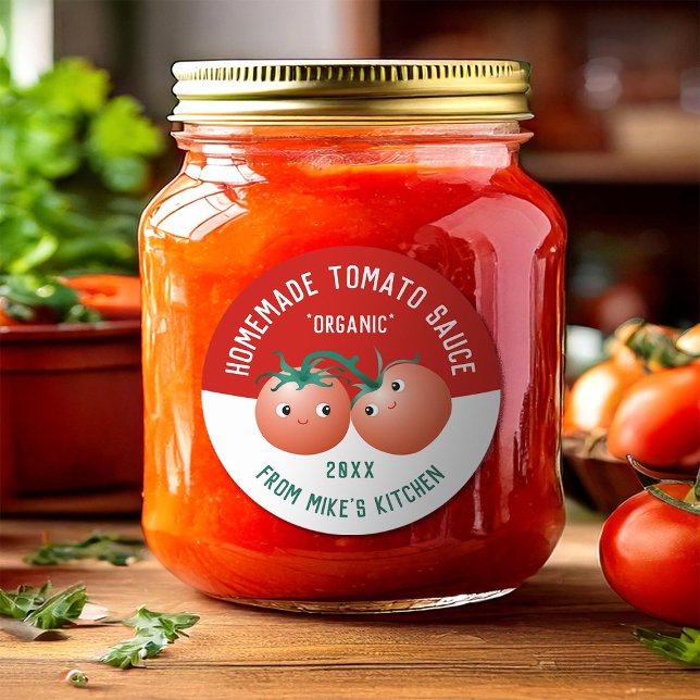 Homemade tomato Sauce Label with custom text (Creator Uploaded)