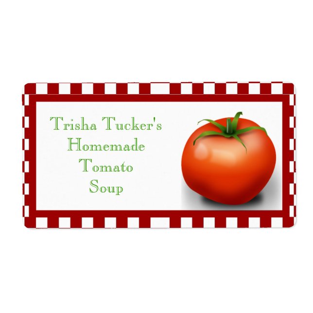 Homemade Tomato Soup Label (Front)