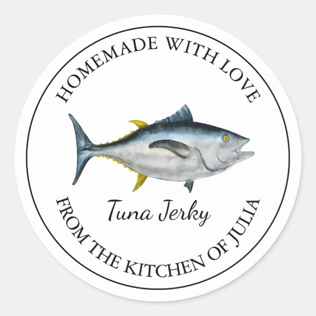 Homemade Tuna Jerky Label (Front)