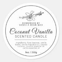 Homemade vanilla coconut candle ingredients