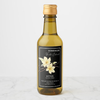 Homemade Vanilla Extract Black Label Sticker