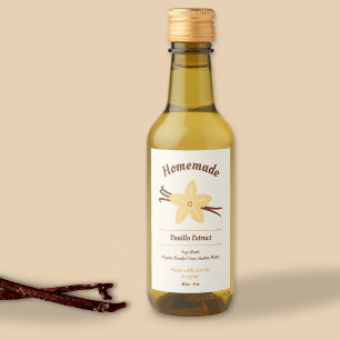 Homemade Vanilla Extract Bottle Label Sticker