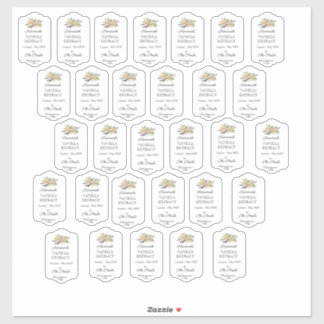 Homemade Vanilla Extract Custom-Cut Vinyl Label