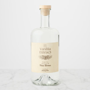 Homemade Vanilla Extract Food and Beverage Label