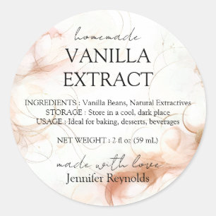 Homemade Vanilla Extract Labels and Instructions