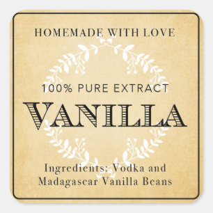 Homemade Vanilla Extract VE005_04sq Square Sticker