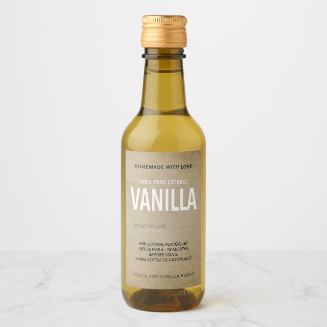 Homemade Vanilla Extract VE006_04wnp Wine Label (Front)