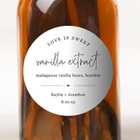 Homemade Vanilla Extract Wedding Favour Label