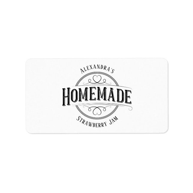 Homemade Vintage Personalized Labels (Front)