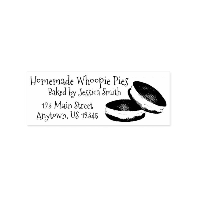 Homemade Whoopie Pies Baked By PA Dutch Bakery Rubber Stamp (Imprint)