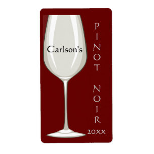 Homemade Wine Glass Wine Labels