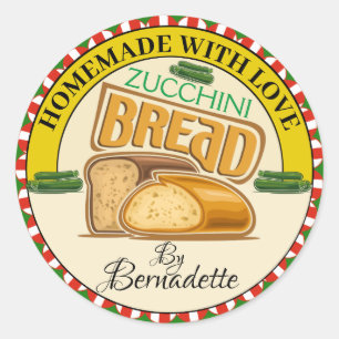 Homemade With Love Bread Classic Round Sticker