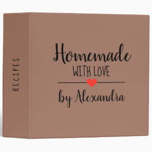 Homemade with love brown name recipe    binder
