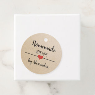 Homemade with love craft script custom   favour tags