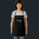 Homemade with Love Custom Kitchen Kid's Apron<br><div class="desc">Let's get baking. Customize the Name on this personalized kid's apron. Seen here in black with white typography in a stylish treatment. Encourage the sweet baker in your life, a small business bakery owner with a special gift. Perfect for baking those yummy goodies, treats, cakes, cookies and more. Featuring the...</div>
