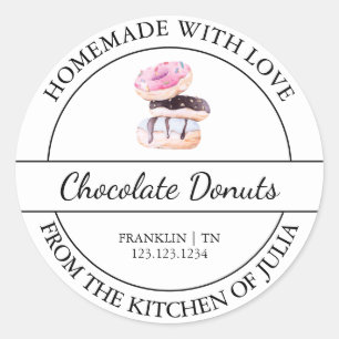 Homemade With Love Doughnut Label