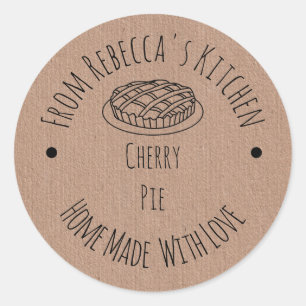 Homemade with Love Faux Kraft Paper Pie Label