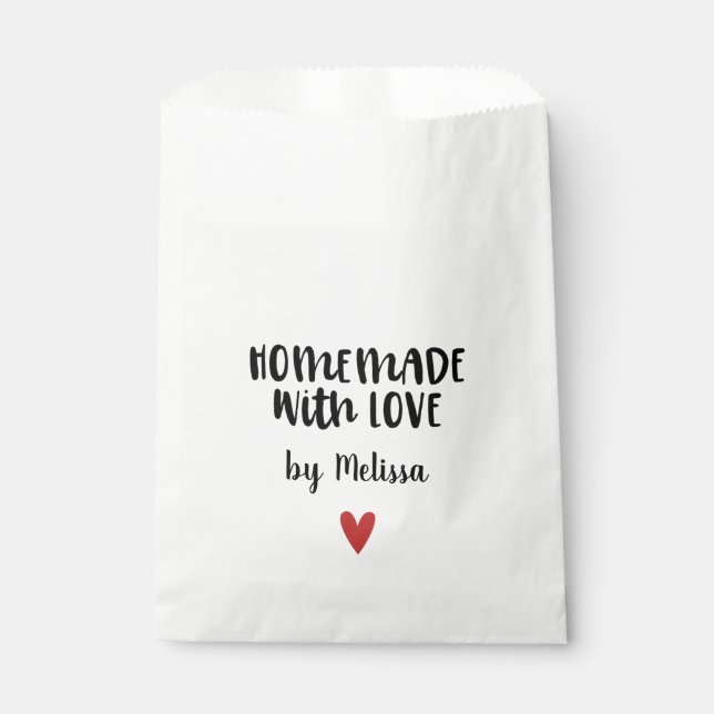 Homemade with love favour bag (Front)