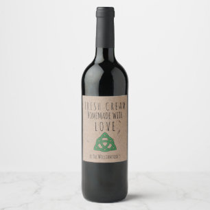 Homemade with Love Irish Cream Kraft Paper  Label