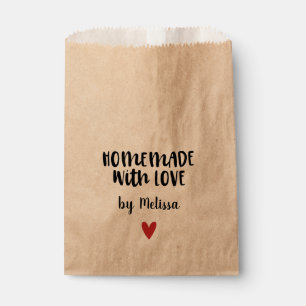 Homemade with love Kraft Favour Bag