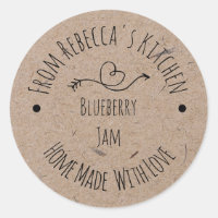 Homemade with Love Kraft Paper | Jam Canning Label