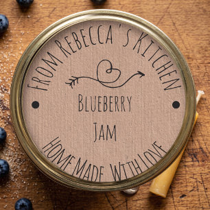Homemade with Love Kraft Paper Jam Canning Label