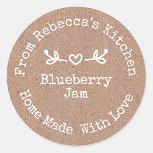 Homemade with Love Kraft Paper Jam Canning Label