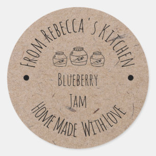 Homemade with Love Kraft Paper   Jam Canning Label