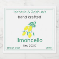 Homemade with love limoncello label