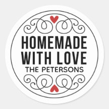 Homemade With Love Personalized
