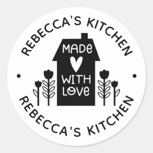 Homemade With Love Personalized Classic Round Sticker