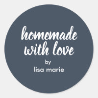 Homemade with Love Personalized Dark Blue Gift 