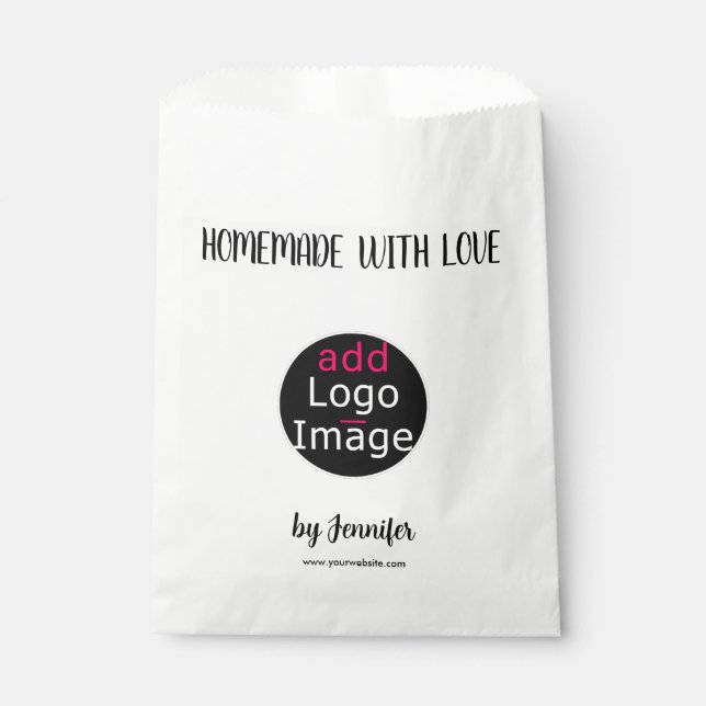 Homemade With Love Professional Customizable Logo Favour Bag (Front)