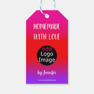 Homemade With Love Professional Customizable Logo Gift Tags