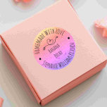 Homemade with Love Rainbow Kraft Paper |  Baking Classic Round Sticker<br><div class="desc">Homemade with Love Rainbow Kraft Paper | Baked Goods Design . This is a template ready for you to add your details to .</div>