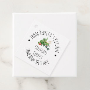 Homemade with Love Rustic Christmas Cookies Favour Tags