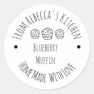 Homemade with Love Rustic Muffin Baked Goods Label