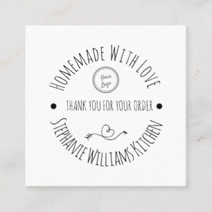 Homemade with Love  Thank you for your order Square Business Card