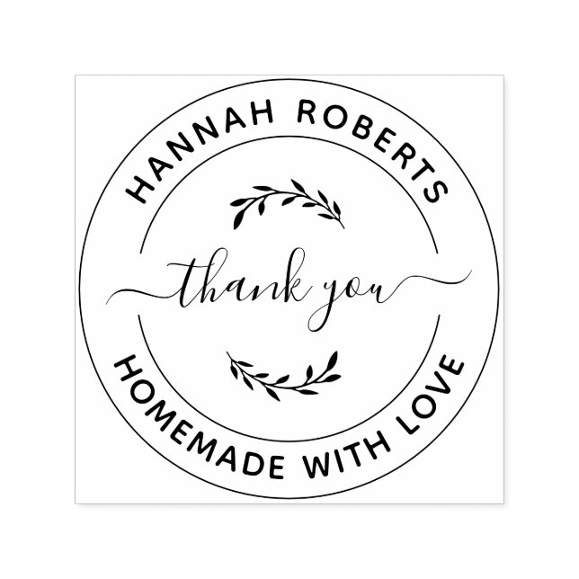 Homemade with Love Thank You  Self-inking Stamp (Design)