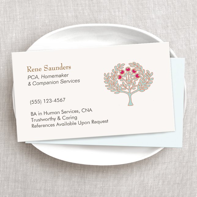 Homemaker and Companion Services Fruit Tree Business Card (Creator Uploaded)
