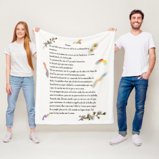 "Homenaje a Mamá" Fleece Blanket