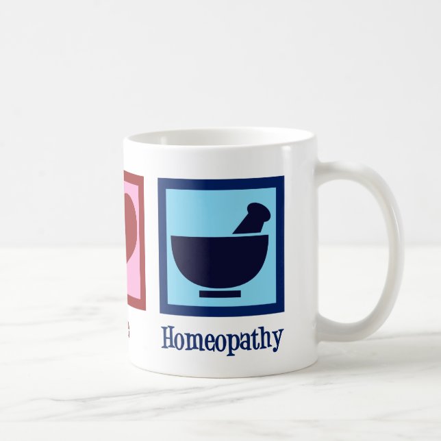 Homeopath Peace Love Homeopathy Coffee Mug (Right)