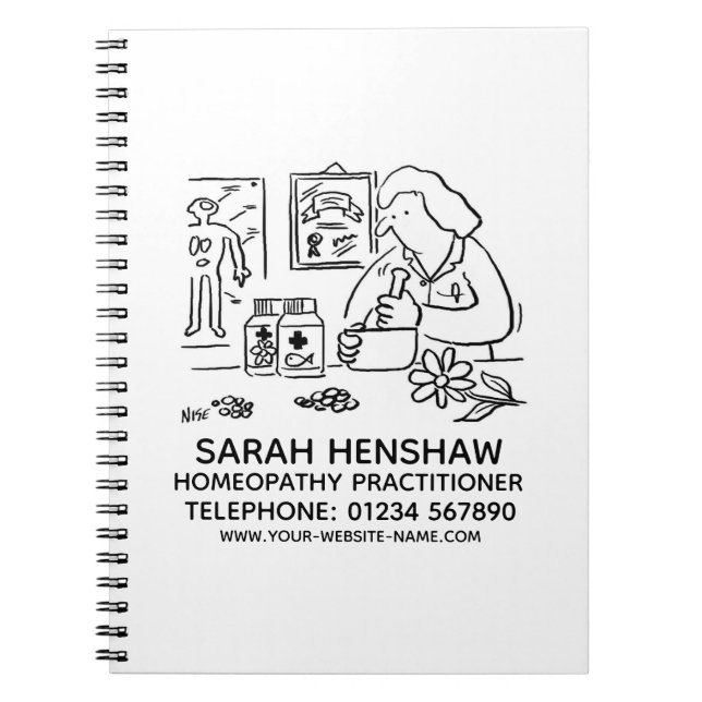Homeopathic Homeopathy Practitioner Notebook (Front)