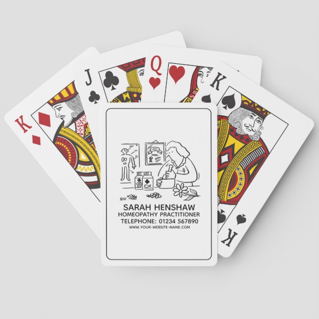 Homeopathic Homeopathy Practitioner Playing Cards (Back)