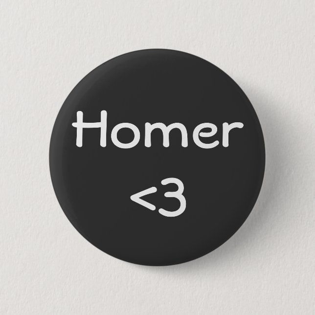 Homer 2 Inch Round Button (Front)