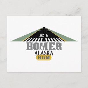 Homer Alaska - Airport Runway Postcard